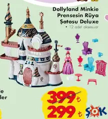 GOKİDY OYUNCAK DOLLYLAND MİNKİE PRENSESİN RÜYA ŞATOSU DELUXE indirimli fiyat GOKİDY OYUNCAK DOLLYLAND MİNKİE PRENSESİN RÜYA ŞATOSU DELUXE fiyat ve kampanya bilgisi